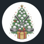 Sticker Rond Matériel de golf Christmas Tree Golf<br><div class="desc">Matériel de golf Christmas Tree Golf</div>