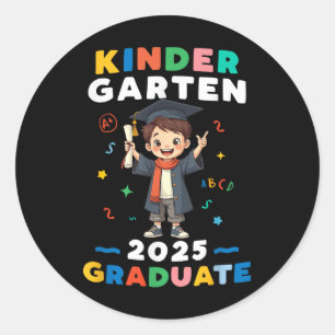 Sticker Rond Maternelle 2025 Garys Kids Graduate Te
