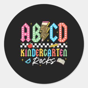 Sticker Rond Maternelle Abcd ça déchire Crayon Foudre Enseignan