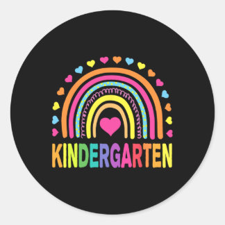 Sticker Rond Maternelle Arc-en-ciel Filles Garçons Équipe Ensei