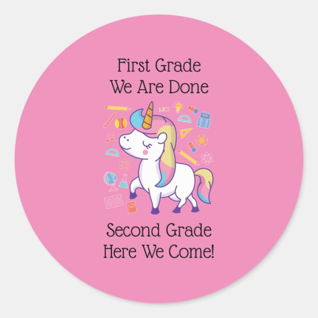 Sticker Rond Maternelle Élémentaire Remise des diplômes  (Devant)