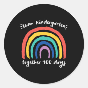 Sticker Rond Maternelle Ensemble 100 Jours Rainbow Teacher Stu