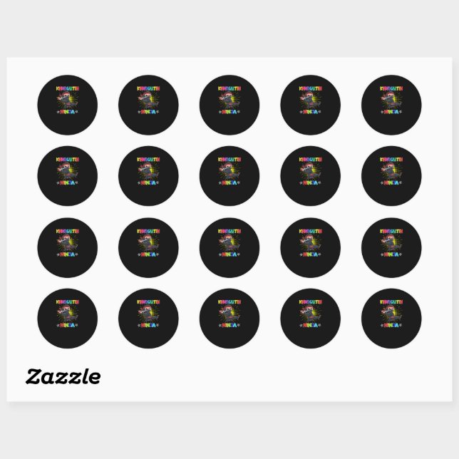 Sticker Rond Maternelle Ninja Maternelle (Feuille)
