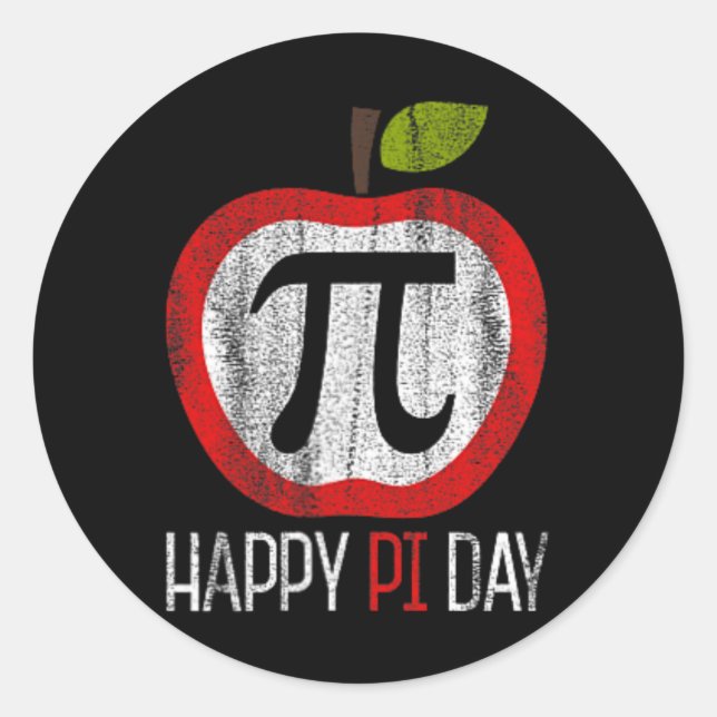 Sticker Rond Math de chemise Apple Pi (Devant)