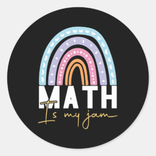 Sticker Rond Math Enseignant Math Math Est Mon Jam