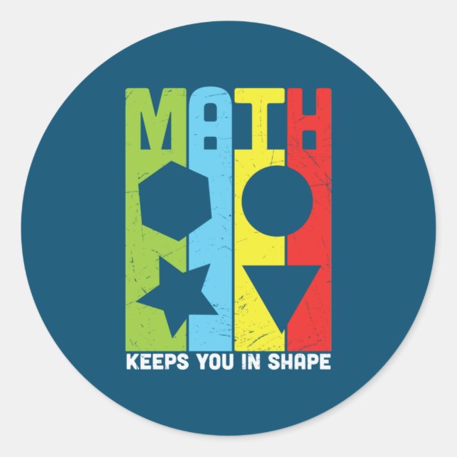 Sticker Rond Math Enseignant Math Math vous maintient dans la f (Devant)