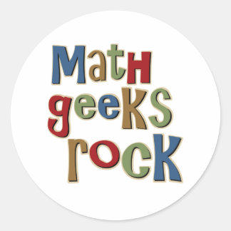 Sticker Rond Math Geek Rock