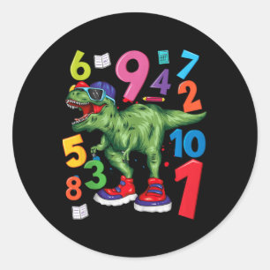 Sticker Rond Math Jour Numéro Robe fantaisie Idée Pour Enfants 