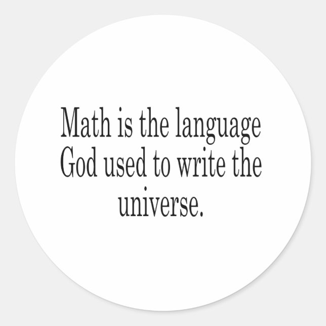 Sticker Rond Math - La Langue de Dieu (Devant)