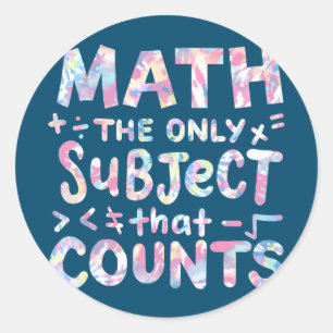 Sticker Rond Math Le Seul Sujet Qui Compte Mathématicien