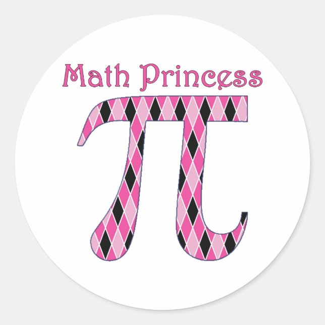 Sticker Rond Math Princess Pink et Black.png (Devant)