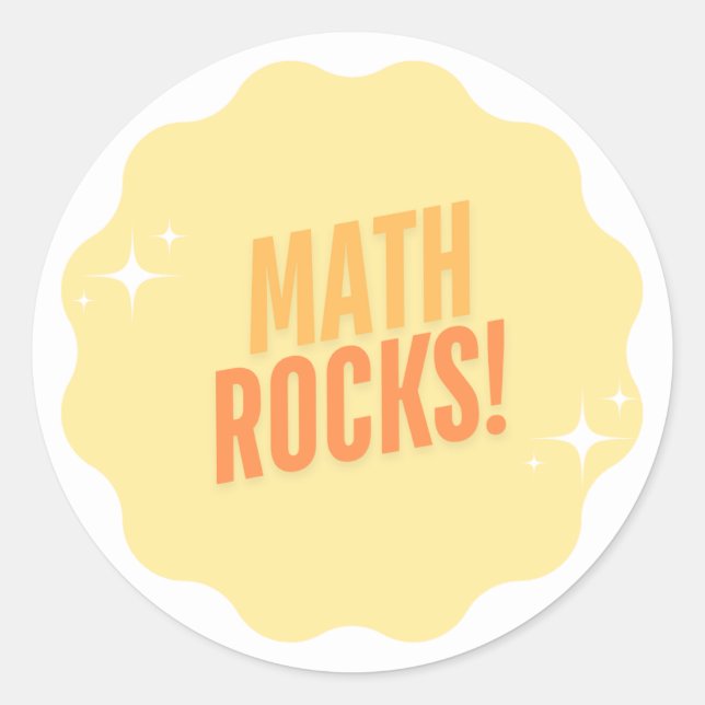 Sticker Rond MATH ROCKS ! Sticker-Cadeau pour enseignant (Devant)
