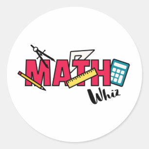 Sticker Rond Math Whiz