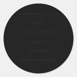 Sticker Rond Mathématiques de la vie Équation complexe Formule