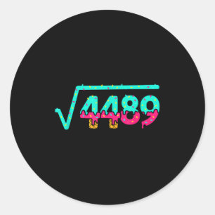 Sticker Rond Mathématiques Radical 4489, Numéros de Donut Ludiq