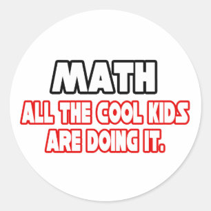 Sticker Rond Maths...Enfants Cool