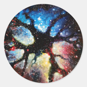 Sticker Rond Matière noire dans l'univers