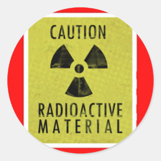 Sticker Rond "matières radioactives"