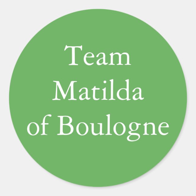 Sticker Rond Matilda de Boulogne, reine d'Angleterre (Devant)