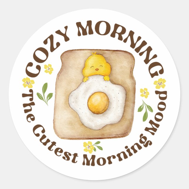 Sticker Rond Matin confortable (Devant)