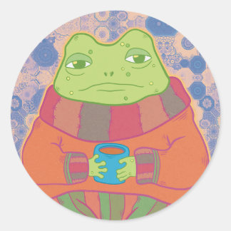 Sticker Rond Matin de Noël