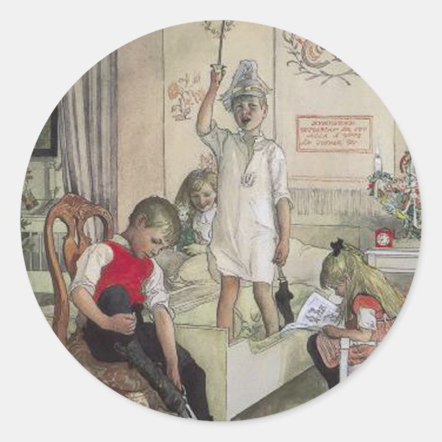 Sticker Rond Matin Noël (Devant)