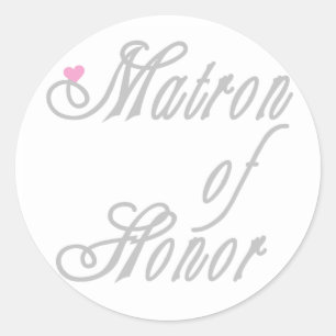 Sticker Rond Matron d'honneur Classy Grays