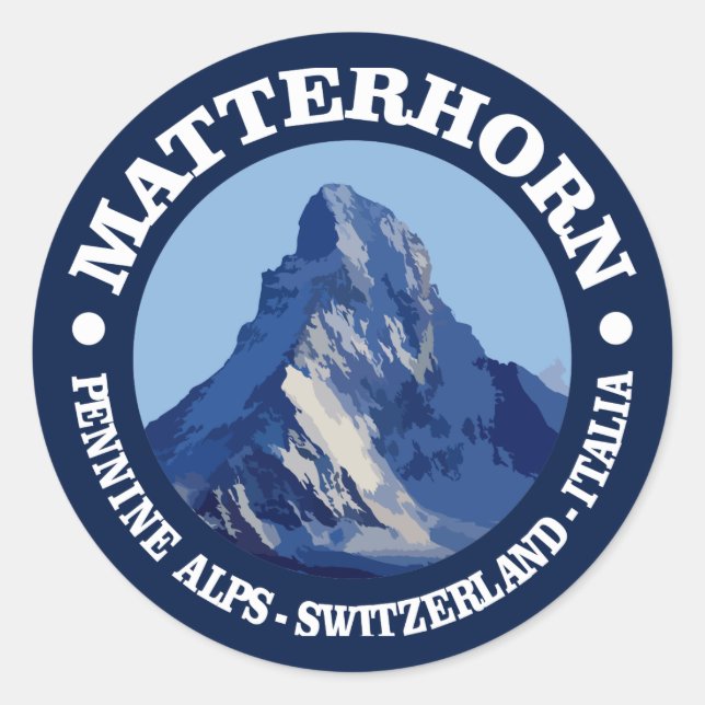 Sticker Rond Matterhorn (rd) (Devant)