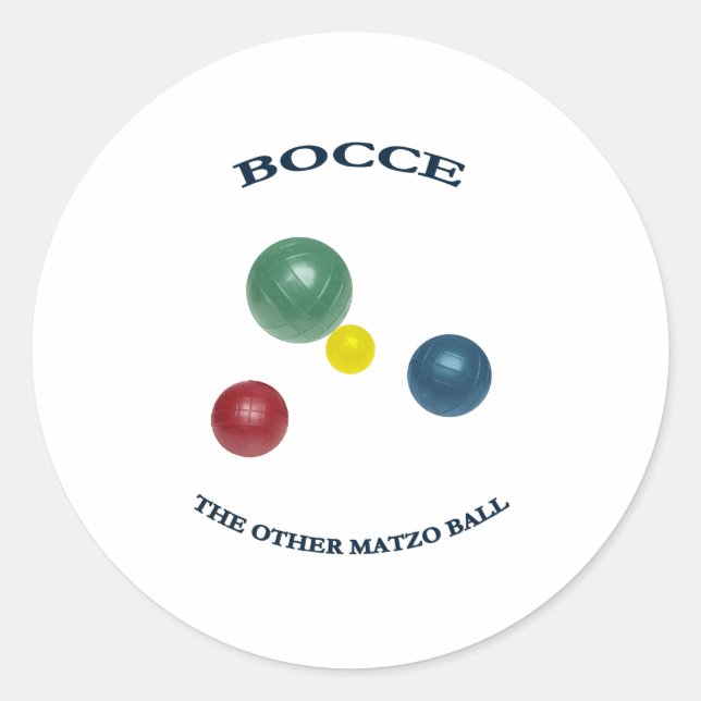 Sticker Rond Matzo Bocce Ball (Devant)