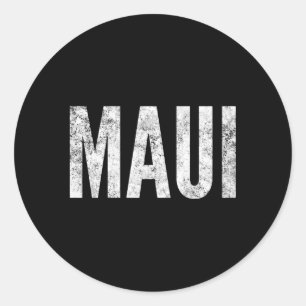 Sticker Rond Maui Hawaii en forme de dévêtement