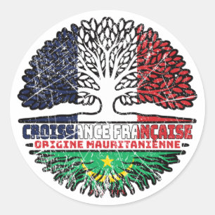 Sticker Rond Mauretania Mauretania France Arbre Racines