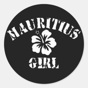 Sticker Rond Maurice Rose fille