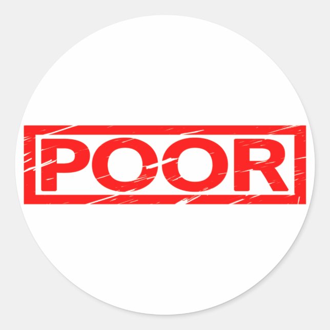 Sticker Rond Mauvais timbre (Devant)