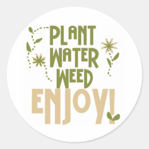 Sticker Rond Mauvaise herbe plante