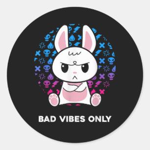 Sticker Rond Mauvaises Vibes Seulement