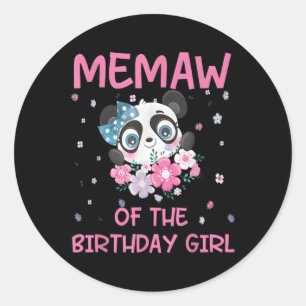 Sticker Rond Maw De La Famille Py Ours Panda