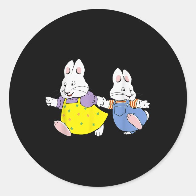 Sticker Rond Max et décorations d'anniversaire Ruby Bunny  (Devant)