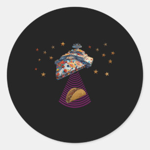 Sticker Rond May The Fourth-cinco De Mayo Détructeur Taco Tract