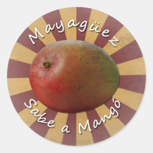 Sticker Rond Mayagüez - Sabe a Mango