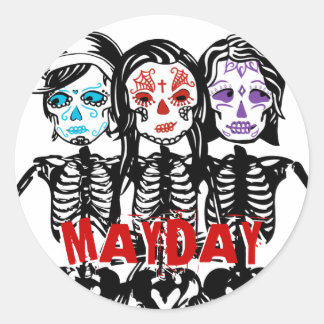Sticker Rond mayday : couleur touchée