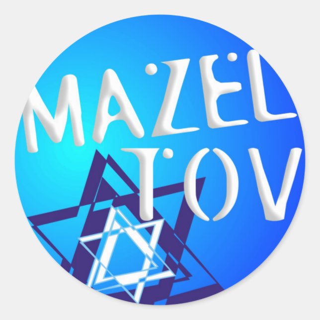 Sticker Rond Mazal Tov (Devant)