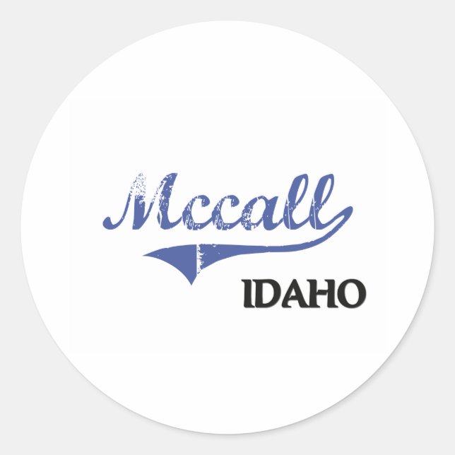 Sticker Rond Mccall Idaho City Classic (Devant)