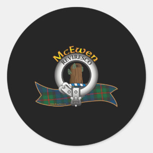 Sticker Rond Mcewen Clan Tan Crest Moto