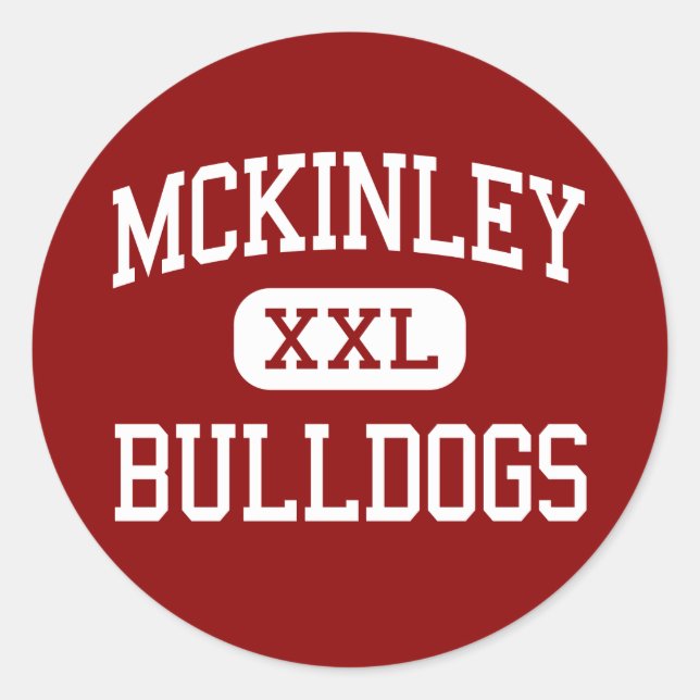 Sticker Rond McKinley - Bulldogs - Lycée - Canton Ohio (Devant)