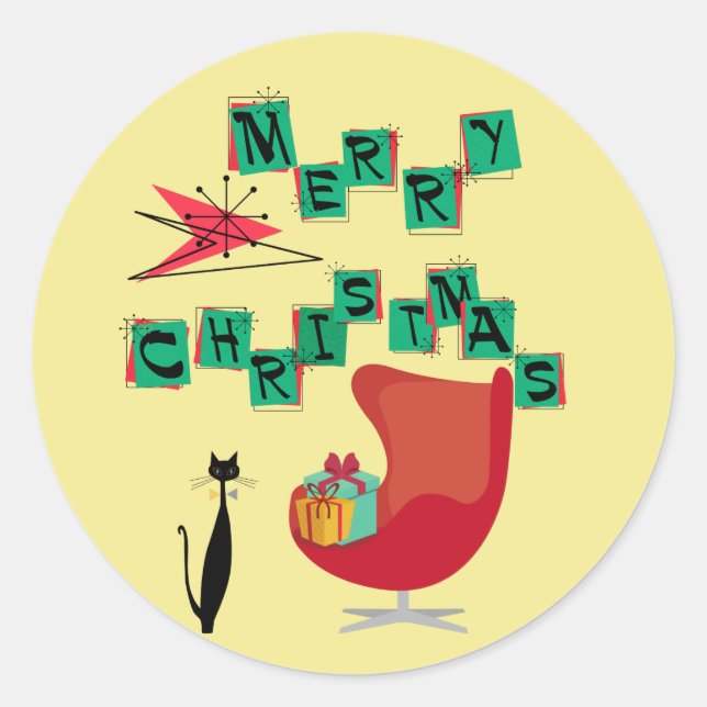 Sticker Rond MCM - Époque de Noël atomique (Devant)