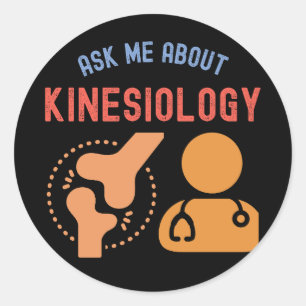 Sticker Rond Me Demander À Propos De Kinesiologie, Kinesiologis