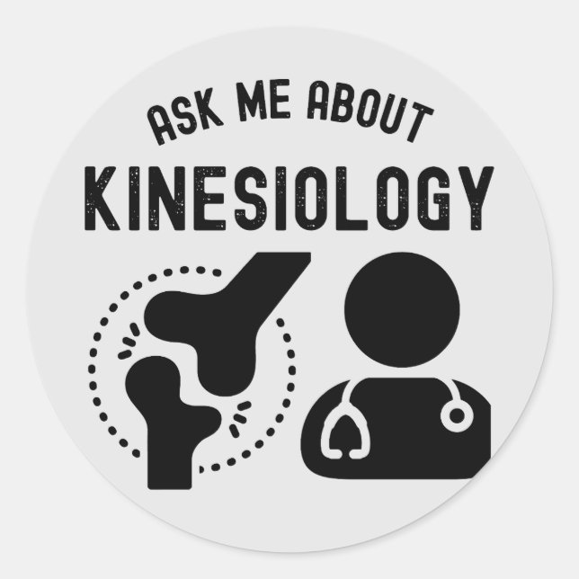 Sticker Rond Me Demander À Propos De Kinesiologie, Kinesiologis (Devant)