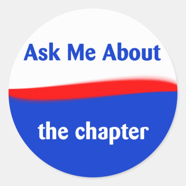 Sticker Rond Me demander À propos du chapitre (Devant)