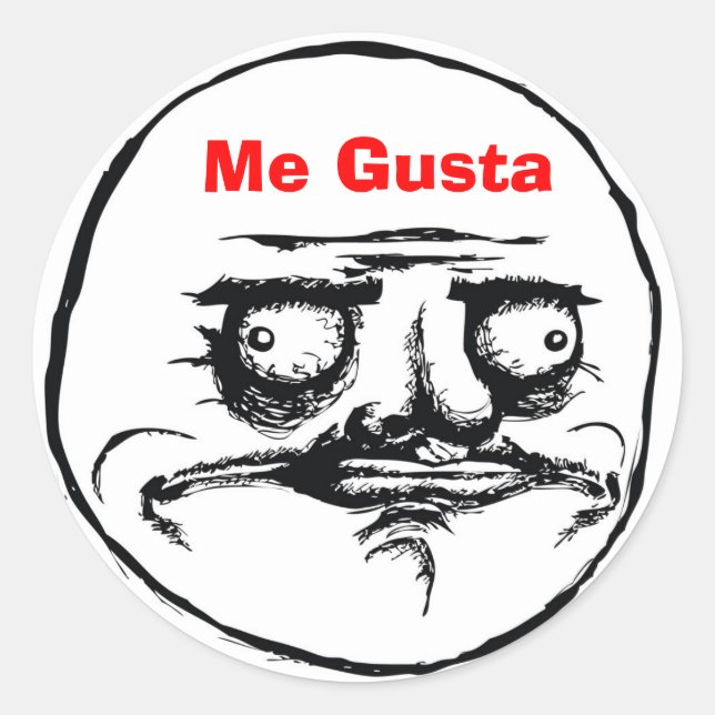 Sticker Rond Me Gusta (Devant)