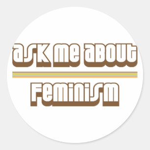 Sticker Rond Me questionner sur le féminisme